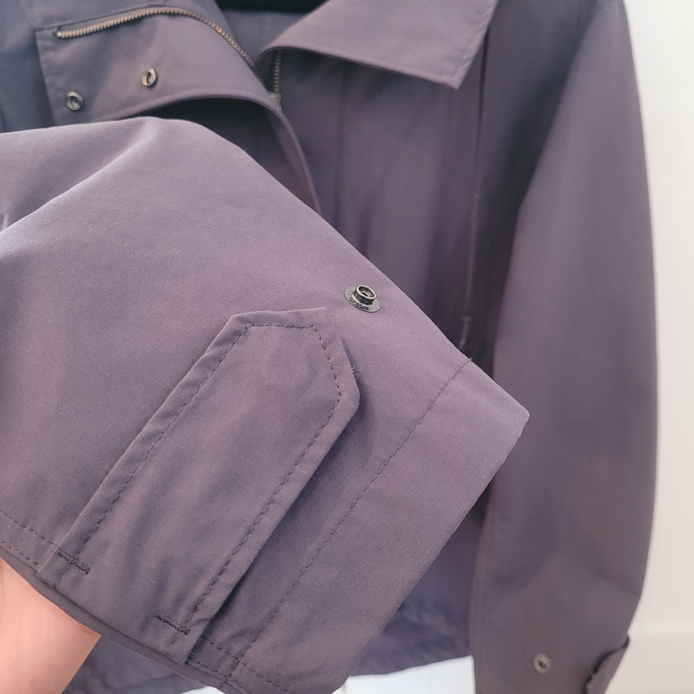 Uniqlo Cotton Blend Purple Eggplant Jacket Raincoat Parka Size S - Picture 9 of 9